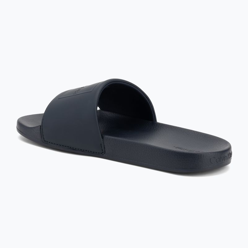 Klapki męskie Calvin Klein HM0HM01754 Pool Slide Ck Square navy 3
