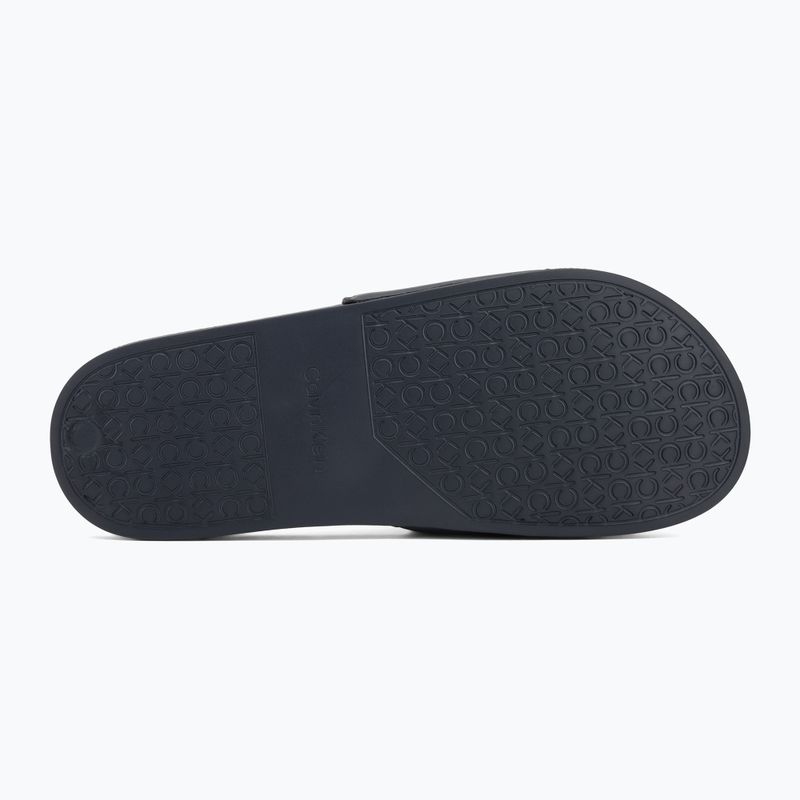 Klapki męskie Calvin Klein HM0HM01754 Pool Slide Ck Square navy 4