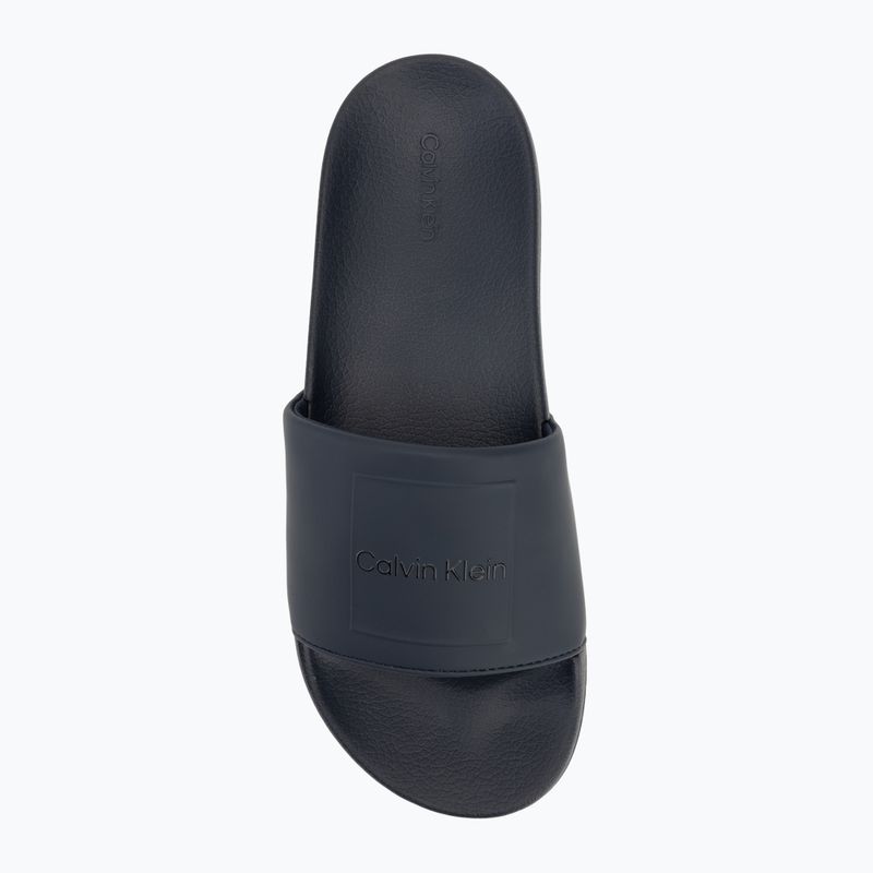 Klapki męskie Calvin Klein HM0HM01754 Pool Slide Ck Square navy 5