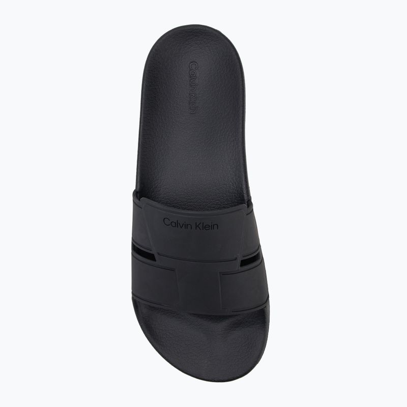 Klapki męskie Calvin Klein HM0HM01752 Pool Slide Double T black 5