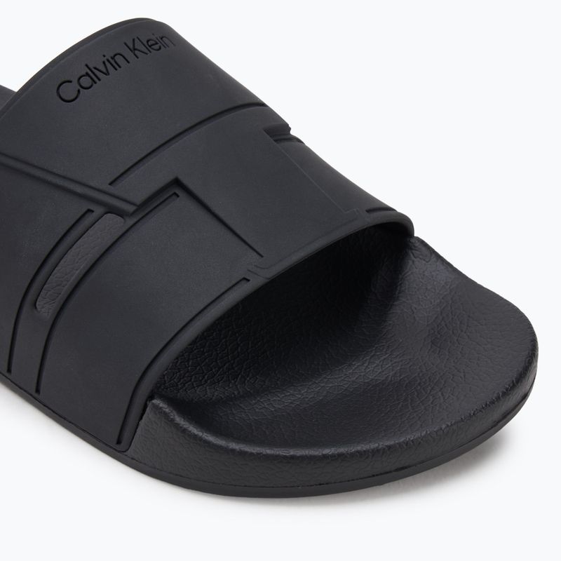 Klapki męskie Calvin Klein HM0HM01752 Pool Slide Double T black 7