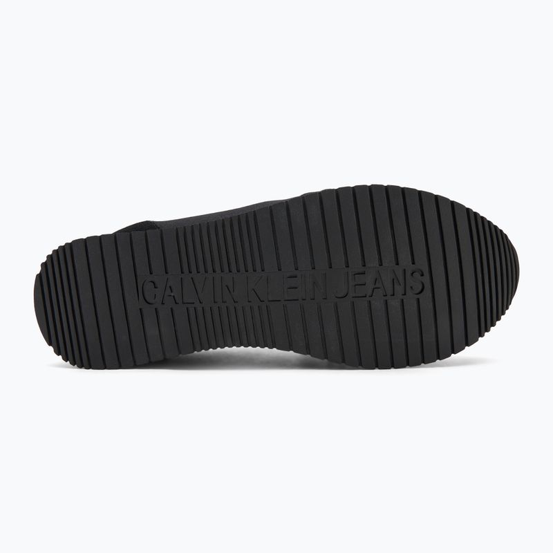 Buty męskie Calvin Klein YM0YM01217 Runner Sock Laceup Mg Canvas triple black 4