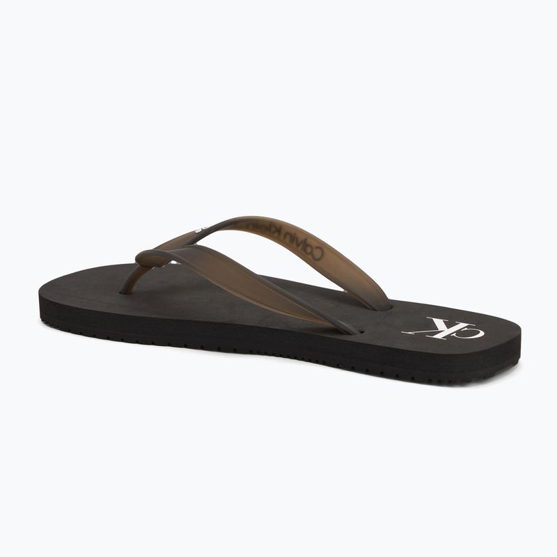 Japonki męskie Calvin Klein YM0YM01267 Beach Sandal Transparent Tpu black/bright white 3