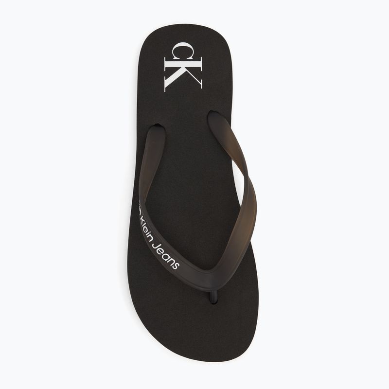 Japonki męskie Calvin Klein YM0YM01267 Beach Sandal Transparent Tpu black/bright white 5