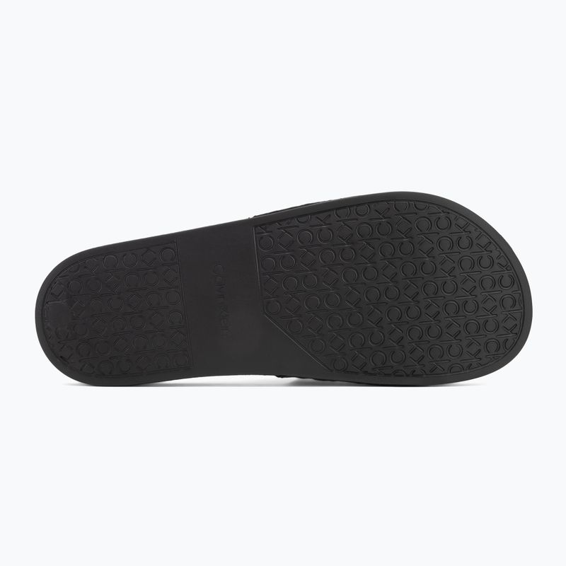 Klapki męskie Calvin Klein HM0HM01762 Pool Slide Jaq Mono black mono jacquard 4