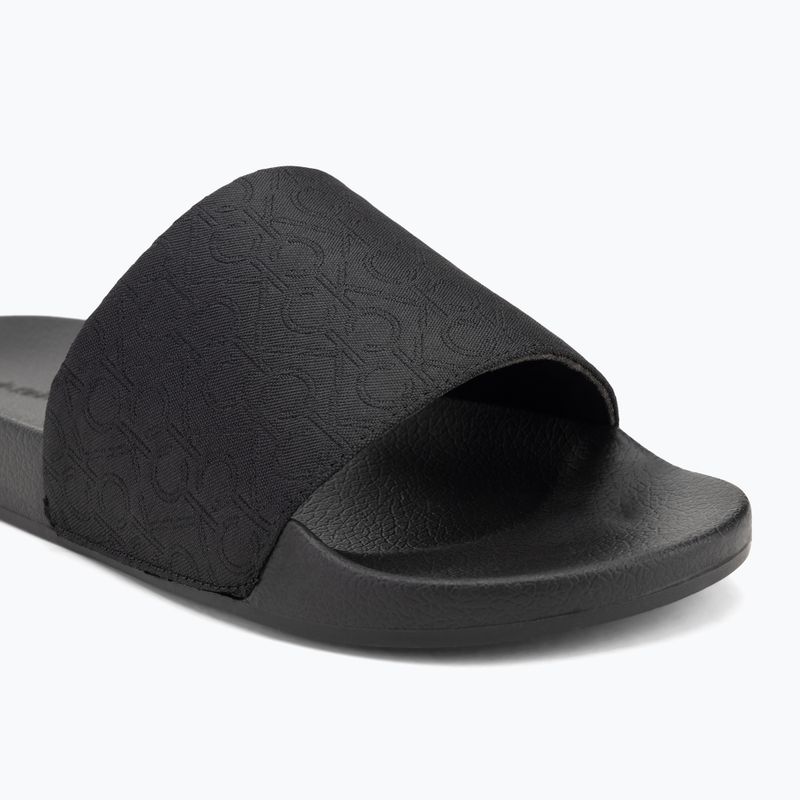 Klapki męskie Calvin Klein HM0HM01762 Pool Slide Jaq Mono black mono jacquard 7