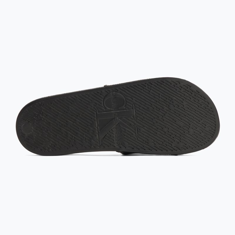 Klapki męskie Calvin Klein YM0YM01269 Slide Aop Print triple black 4