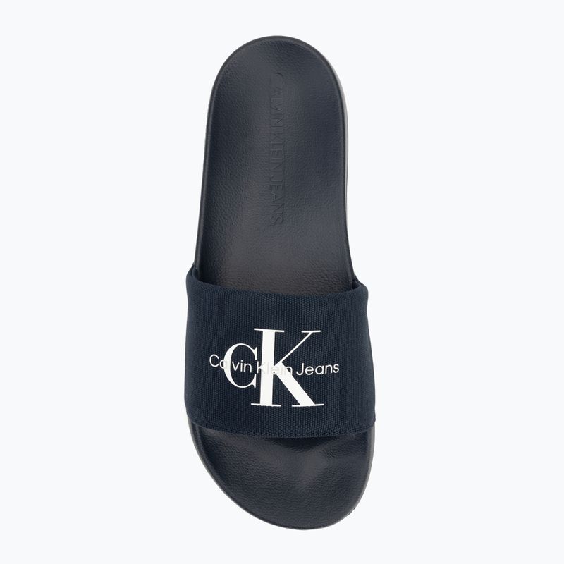 Klapki męskie Calvin Klein YM0YM01271 Slide Monogram Cv triple calvin navy 5