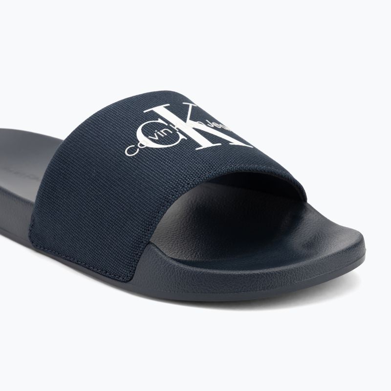 Klapki męskie Calvin Klein YM0YM01271 Slide Monogram Cv triple calvin navy 7