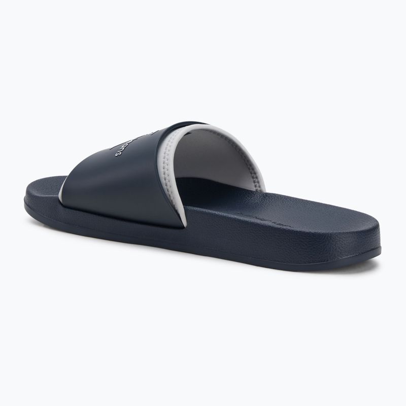 Klapki męskie Calvin Klein YM0YM00361 Slide Rubber Neoprene Monologo navy/oyster mushroom 3