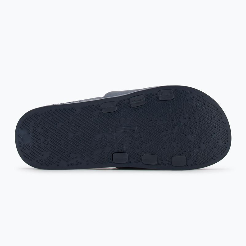 Klapki męskie Calvin Klein YM0YM00361 Slide Rubber Neoprene Monologo navy/oyster mushroom 4