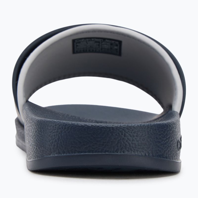 Klapki męskie Calvin Klein YM0YM00361 Slide Rubber Neoprene Monologo navy/oyster mushroom 6