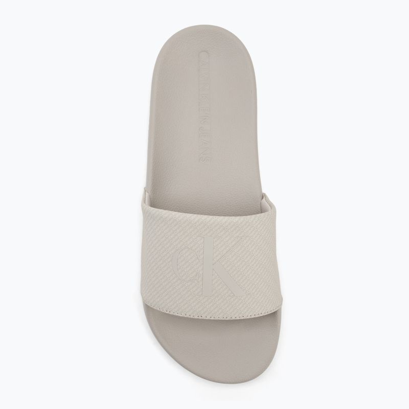 Klapki męskie Calvin Klein YM0YM01269 Slide Aop Print eggshell/turtle dove 5