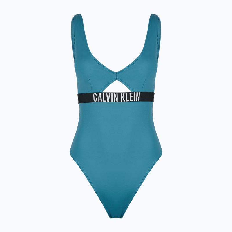 Strój kąpielowy jednoczęściowy damski Calvin Klein KW0KW02746 Intense Power One Piece Fashion Fit storm blue