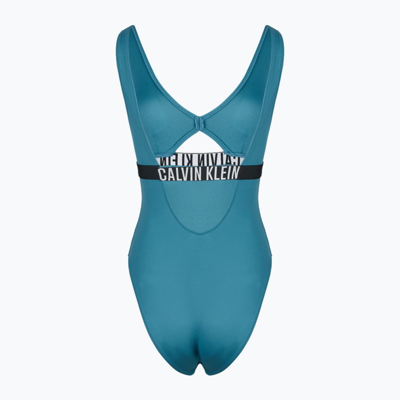 Strój kąpielowy jednoczęściowy damski Calvin Klein KW0KW02746 Intense Power One Piece Fashion Fit storm blue 2