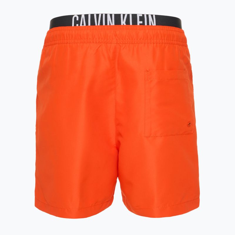 Szorty kąpielowe męskie Calvin Klein KM0KM01093 Intense Power Medium Double WB flaming chili 2