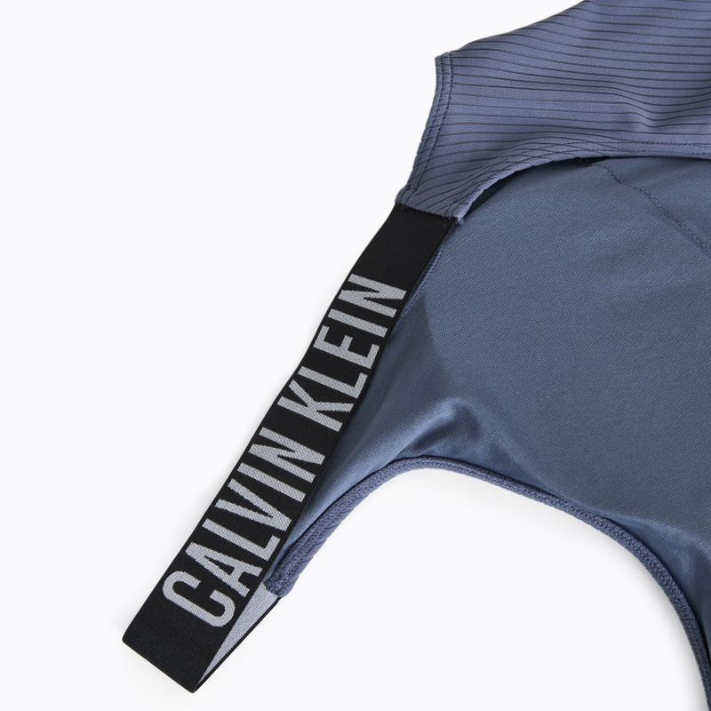 Strój kąpielowy jednoczęściowy damski Calvin Klein KW0KW02754 Intense Power Rib Scoop Back One Piece-RP grisaille 3