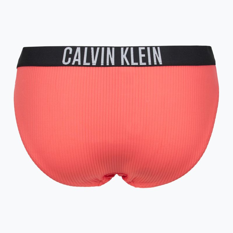 Dół od stroju kąpielowego Calvin Klein KW0KW02752 Intense Power Rib Bikini dazzling coral 2
