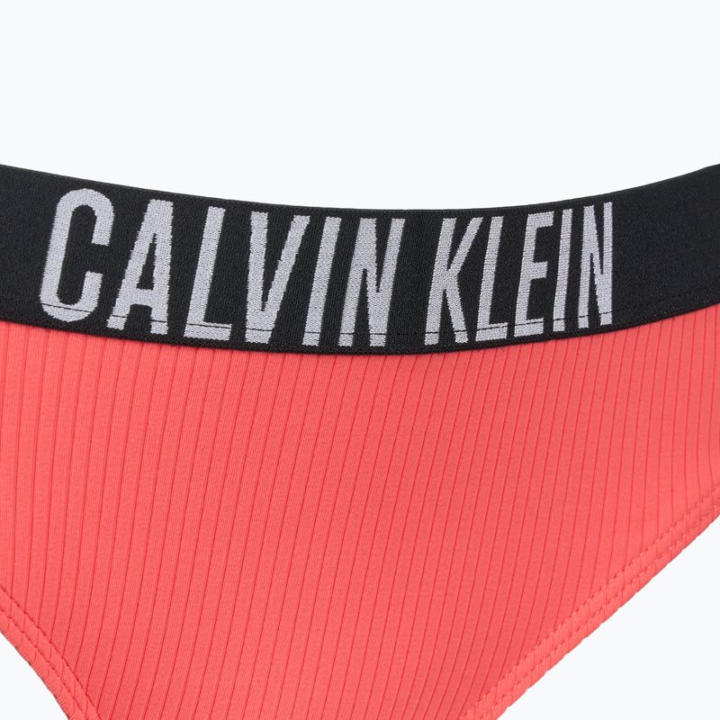 Dół od stroju kąpielowego Calvin Klein KW0KW02752 Intense Power Rib Bikini dazzling coral 3