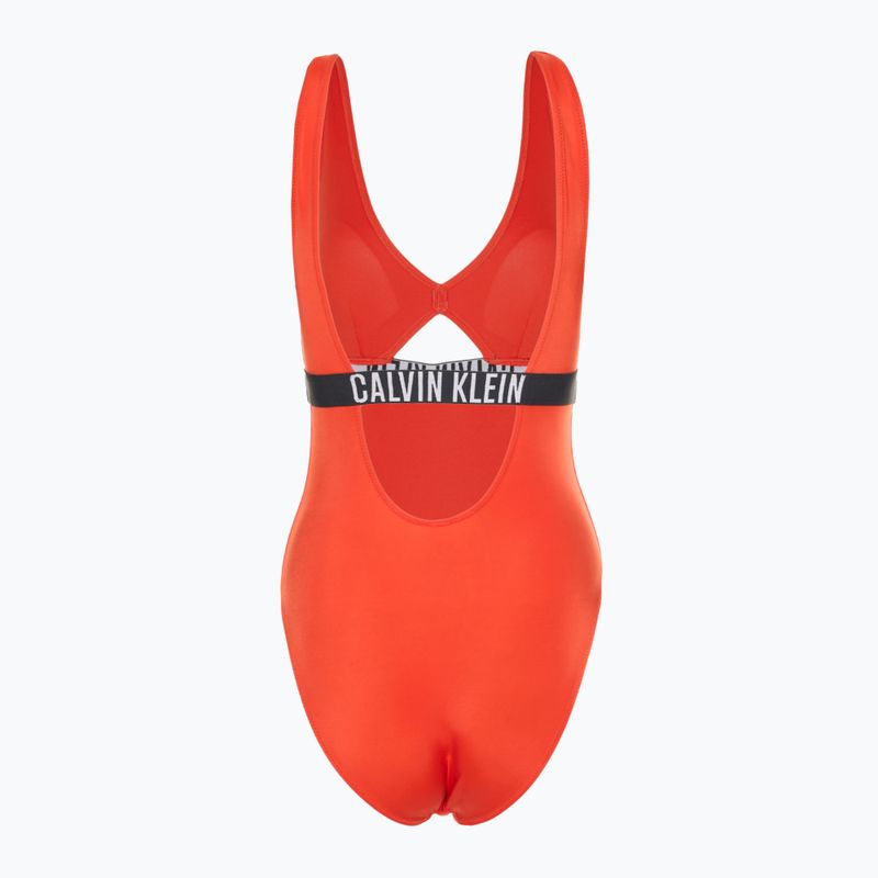 Strój kąpielowy jednoczęściowy damski Calvin Klein KW0KW02746 Intense Power One Piece Fashion Fit flaming chili 2
