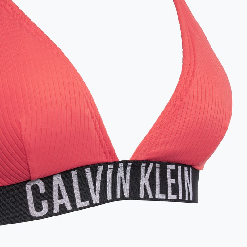 Góra od stroju kąpielowego Calvin Klein KW0KW02750 Intense Power Rib Triangle-RP dazzling coral 3