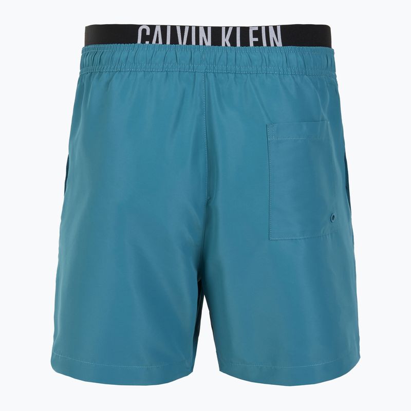 Szorty kąpielowe męskie Calvin Klein KM0KM01093 Intense Power Medium Double WB storm blue 2