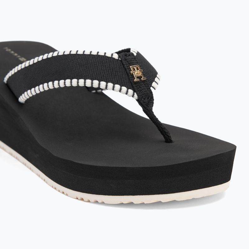 Japonki damskie Tommy Hilfiger Wedge Beach Sandal black 7