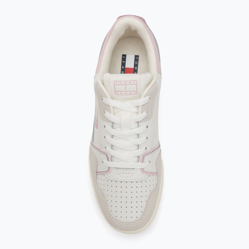 Buty damskie Tommy Jeans Retro Basket ecru/misty pink 5
