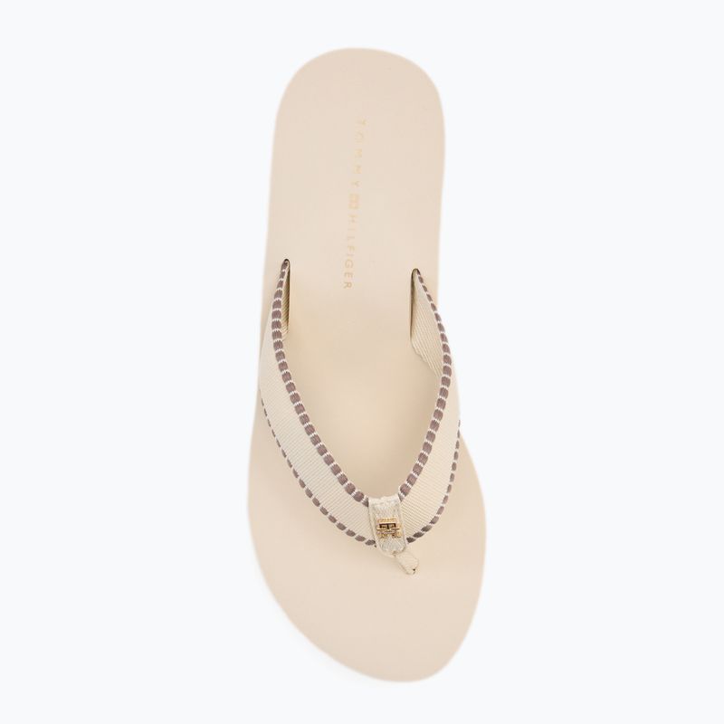 Japonki damskie Tommy Hilfiger Wedge Beach Sandal muslin 5