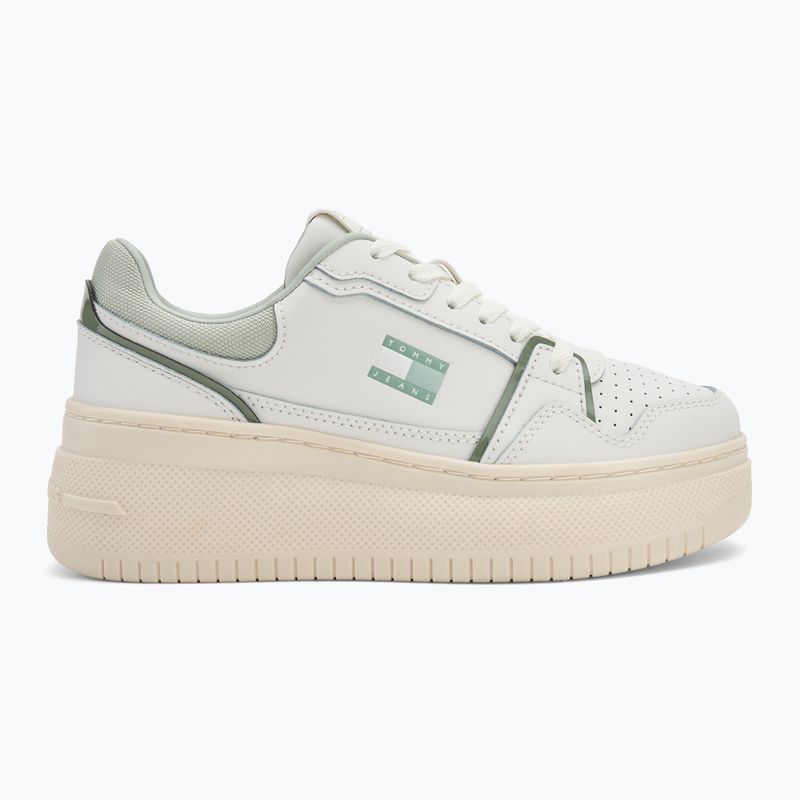 Buty damskie Tommy Jeans Retro Basket Flatform ecru/misty sage 2