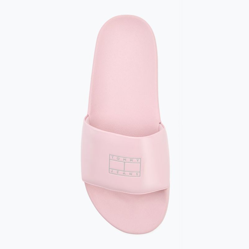 Klapki damskie Tommy Hilfiger Flag Pool Slide Patent misty pink 5