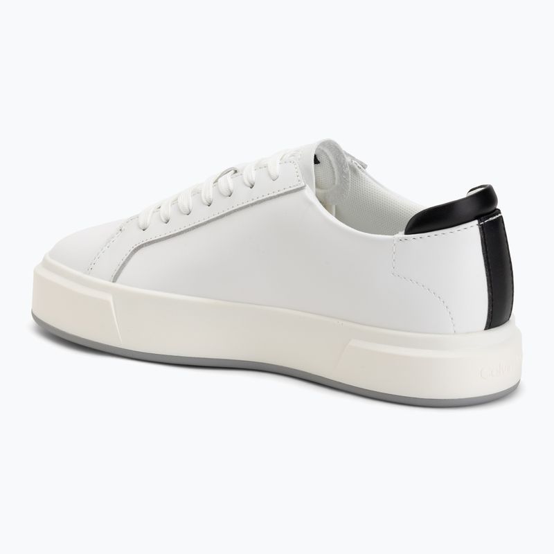 Buty damskie Calvin Klein YW0YW01945 Basket Cups Laceup Leather bright white/black 3