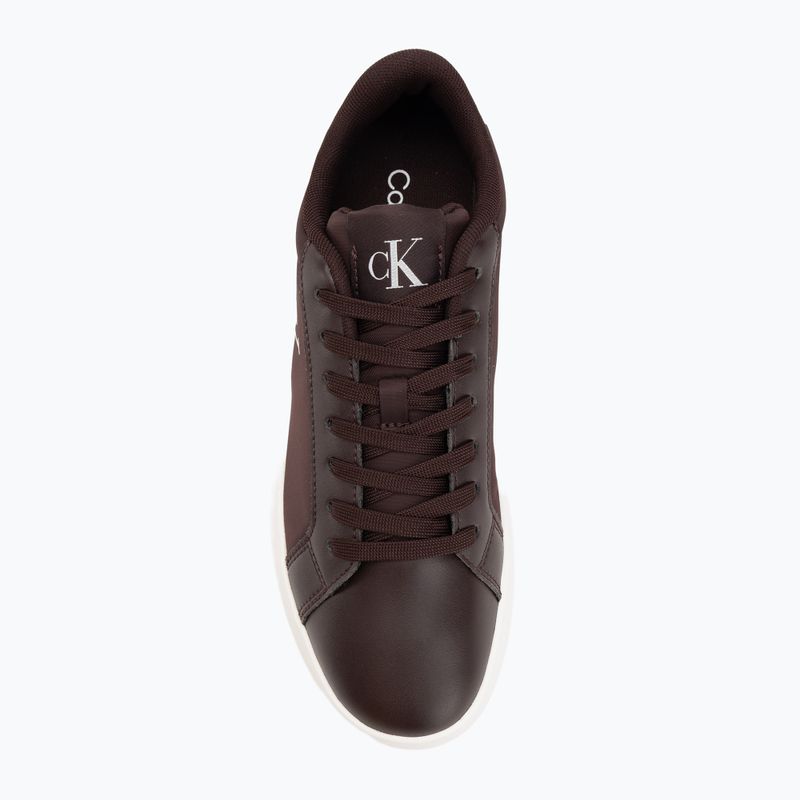 Buty damskie Calvin Klein YW0YW01781 3 Cupsole Laceup PU MG bordeaux/bright white 5