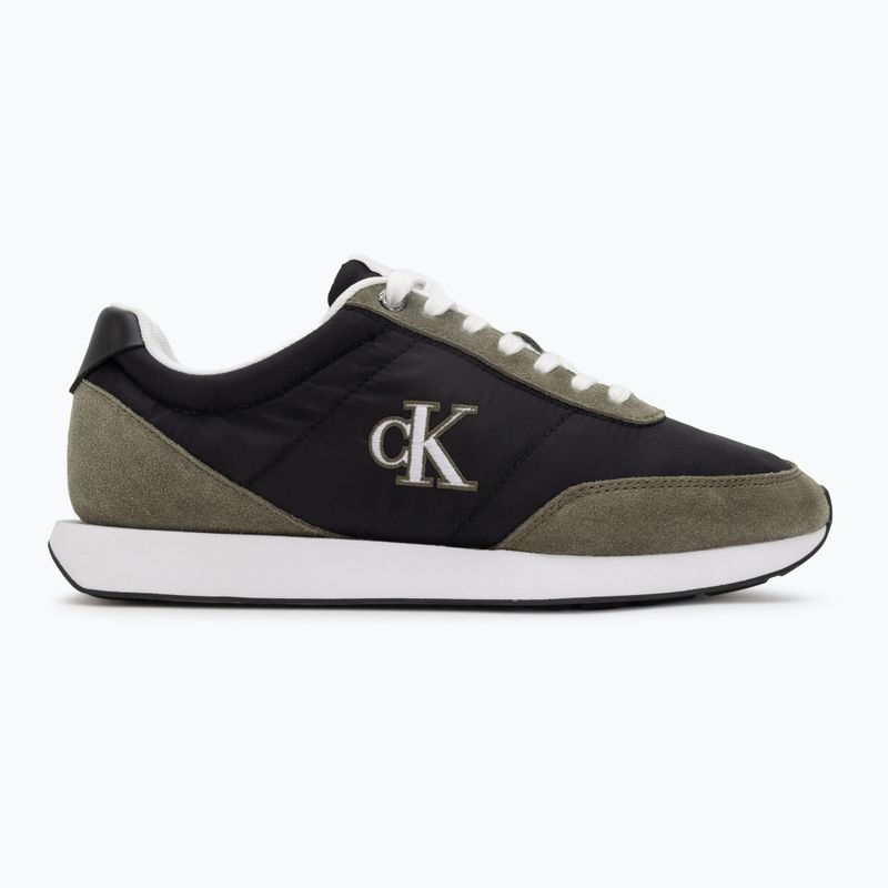 Buty męskie Calvin Klein YM0YM01361 Retro Runner Essential MIX MAT black/capers/bright white 2