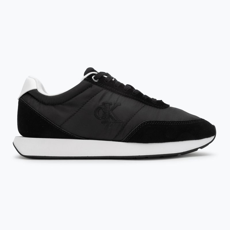 Buty damskie Calvin Klein YW0YW01990 Retro Runner Lace Up Nylon MG black/bright white 2