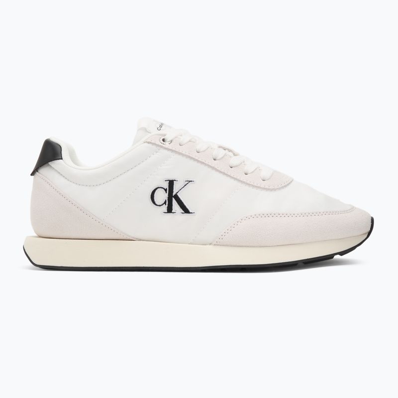 Buty męskie Calvin Klein YM0YM01361 Retro Runner Essential MIX MAT bright white/black 2