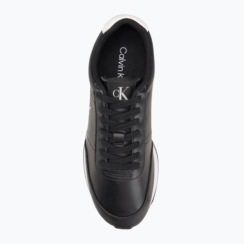 Buty męskie Calvin Klein YM0YM01355 Retro Runner Essential Leather black/bright white 5