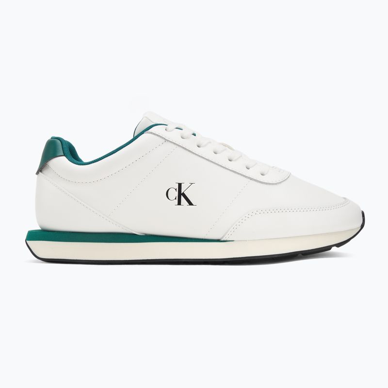 Buty męskie Calvin Klein YM0YM01355 Retro Runner Essential Leather bright white/galapagos 2