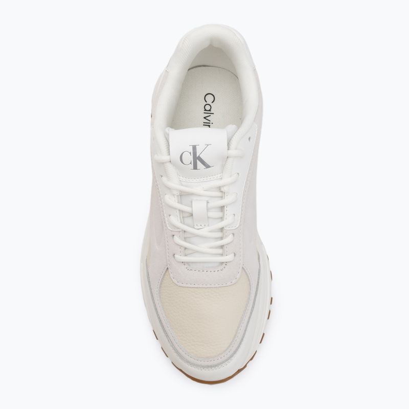 Buty męskie Calvin Klein YM0YM01289 Hike Runner HF Leather Mix bright white/creamy white/eggshell 5