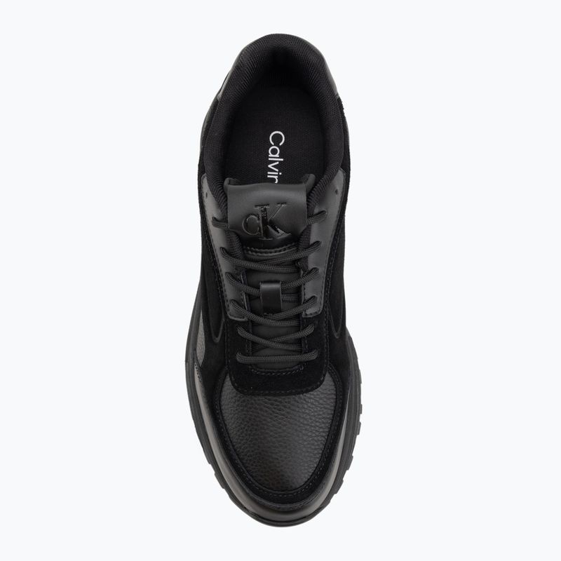 Buty męskie Calvin Klein YM0YM01289 Hike Runner HF Leather Mix triple black 5