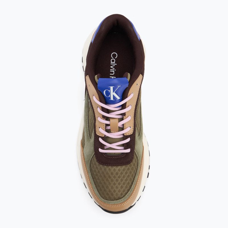 Buty męskie Calvin Klein YM0YM01379 Hike Runner Mesh MIX cumin/burnt out/khaki/purple blue 5