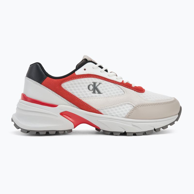 Buty męskie Calvin Klein YM0YM01379 Hike Runner Mesh MIX bright white/grey/flame scarlet 2