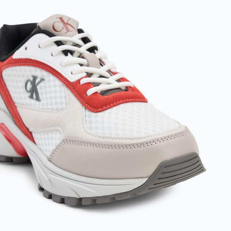 Buty męskie Calvin Klein YM0YM01379 Hike Runner Mesh MIX bright white/grey/flame scarlet 7