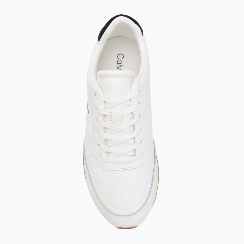 Buty męskie Calvin Klein YM0YM01381 Retro Runner Leather Tape bright white/black/gum 5