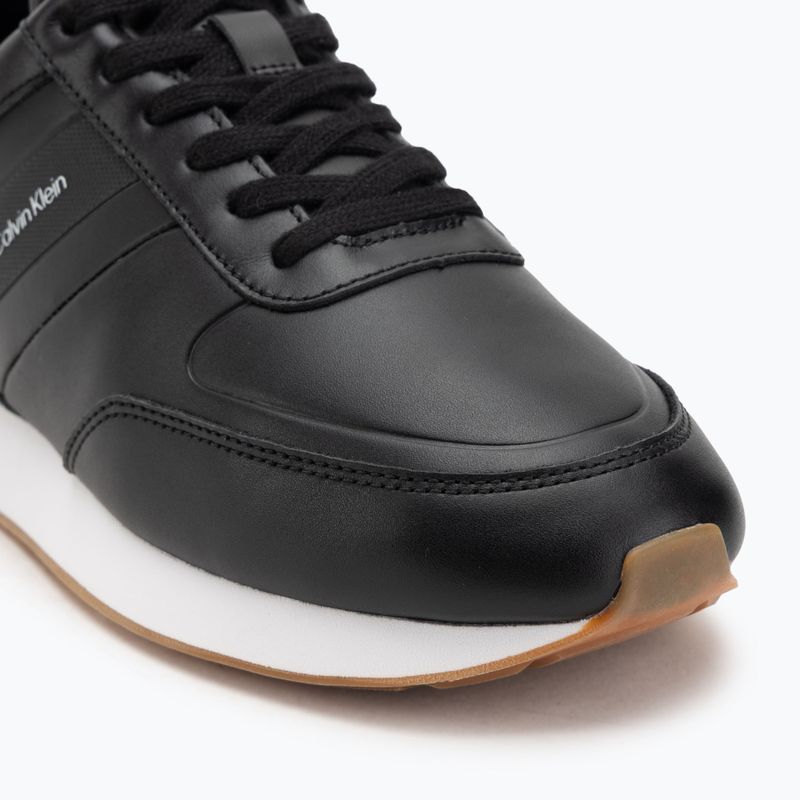 Buty męskie Calvin Klein YM0YM01381 Retro Runner Leather Tape black/bright white/gum 7