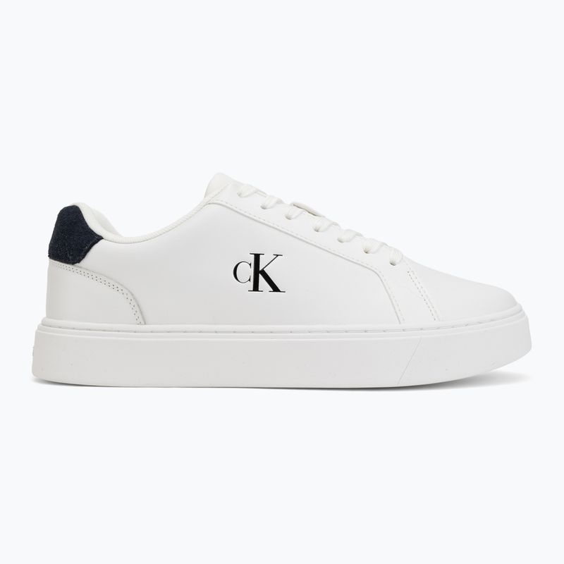 Buty męskie Calvin Klein YM0YM01435 Classic Cupsole Laceup Leather bright white/navy 2