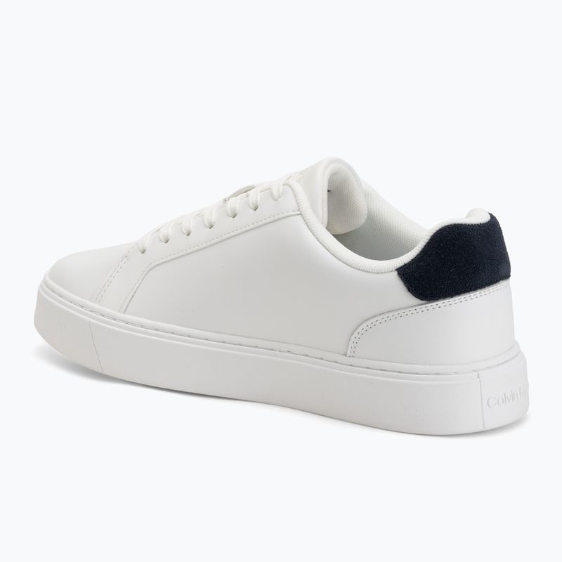 Buty męskie Calvin Klein YM0YM01435 Classic Cupsole Laceup Leather bright white/navy 3