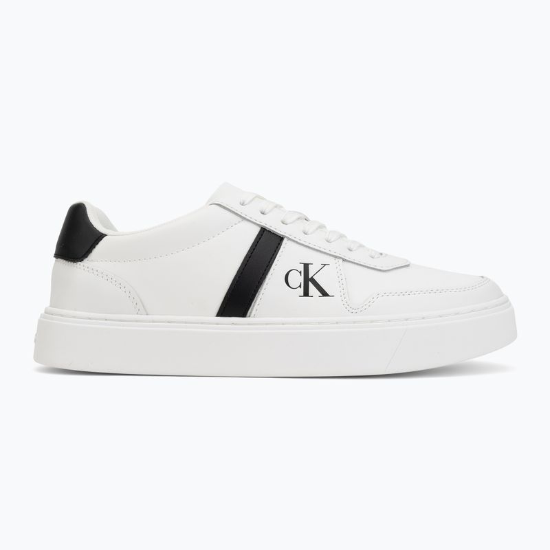 Buty męskie Calvin Klein HM0HM02237 Classic Cups Lace Leather EMB Tongue bright white/black 2