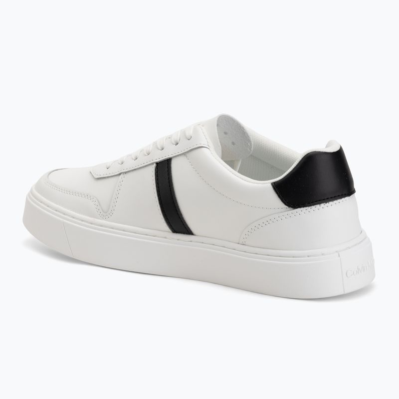 Buty męskie Calvin Klein HM0HM02237 Classic Cups Lace Leather EMB Tongue bright white/black 3