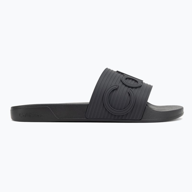 Klapki męskie Calvin Klein HM0HM02113 Ess Texture triple black 2